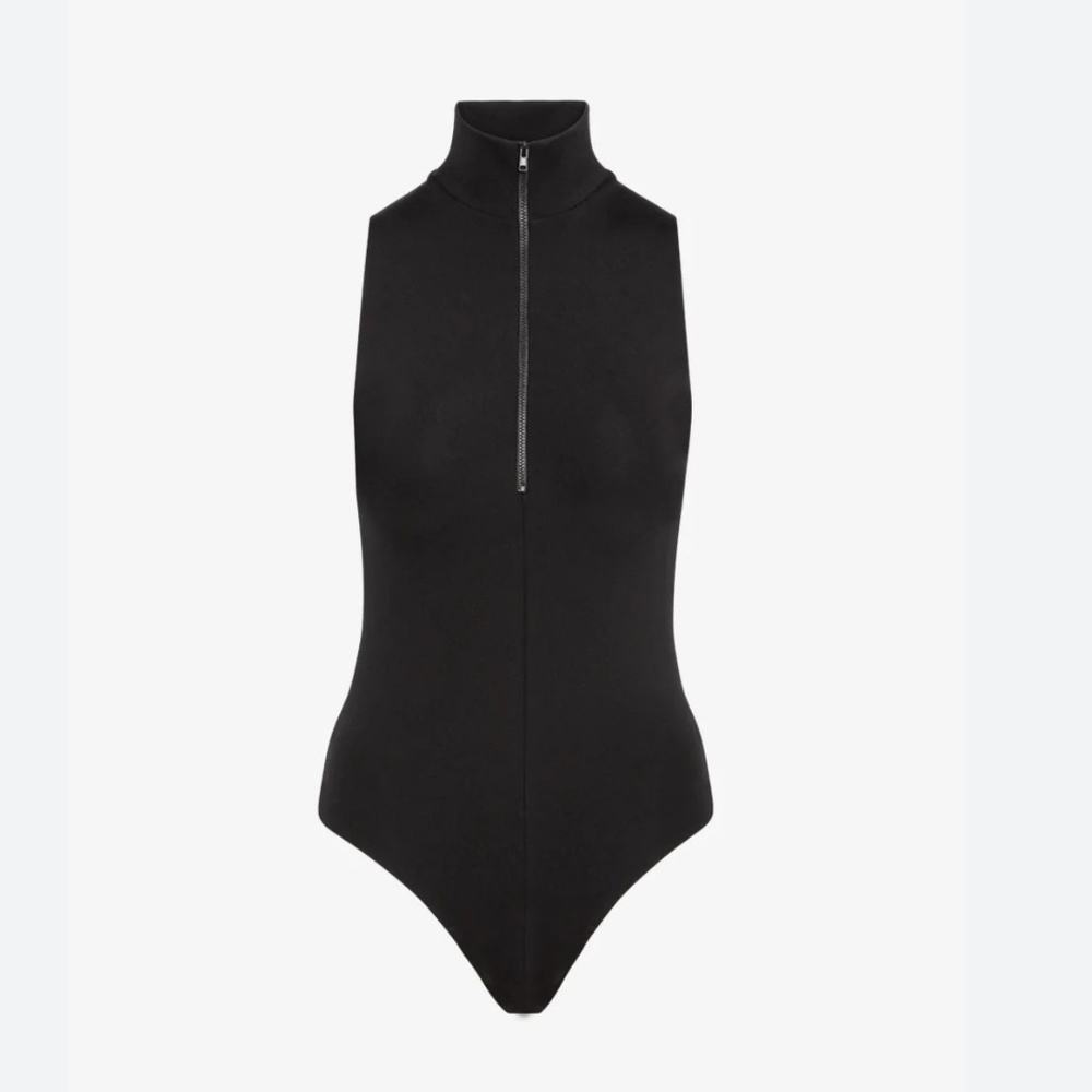 Commando - Neoprene Sleeveless Zip-front Bodysuit